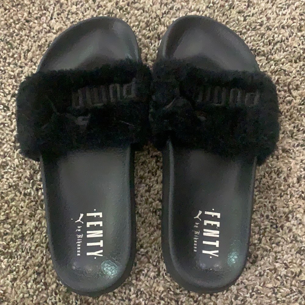 Black FENTY Puma Slides by